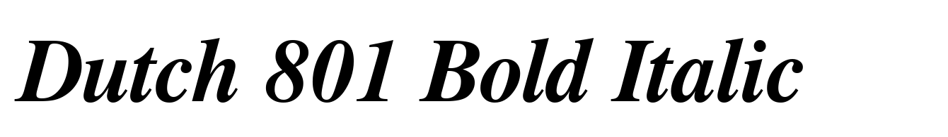 Dutch 801 Bold Italic